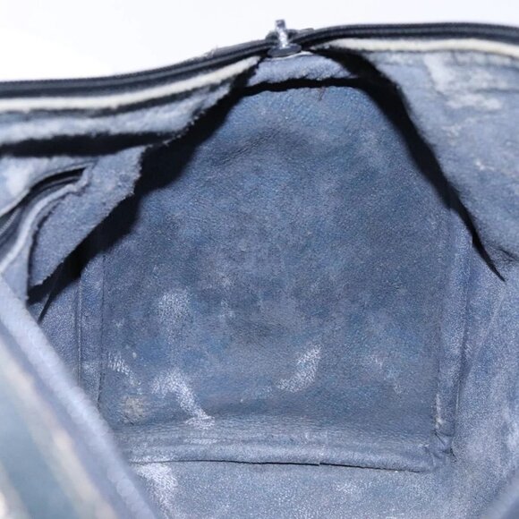 GUCCI GG Supreme Sherry Line Boston Bag PVC Navy Red gold Auth 138290 - Picture 11 of 16